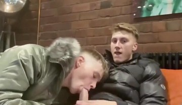 Scally boys cock sucking puffer jackets