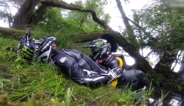 Mud hole dainese biker blowjob cum