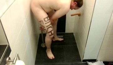 Slave Lettering Marking Anal Hook Dildo Plug Milking Fucked Winch Penis Cage Shower Outdoor Street