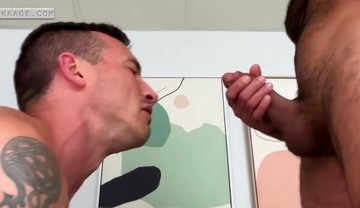 Hung And Hairy Latino Gets Rough Face Fucks A Submissive And Eager Cocksucker Then Aggressively Fucks His Ass Doggy Style