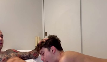 smooth twink gets fucked by 2 hot argentinian jocks