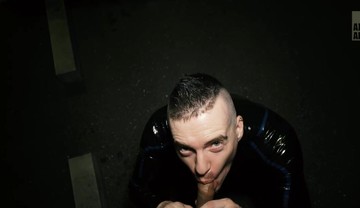 Rubber boy night walk piss