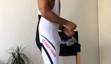 brazilian student from berlin in boots at the german gayheim casting audition