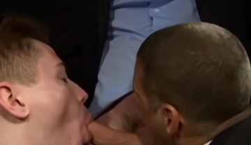 Several daddies and hunks are sucking cocks in wild orgy