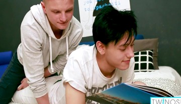 Brunette Twink Sucks And Rides Logan Ss Hard Cock!